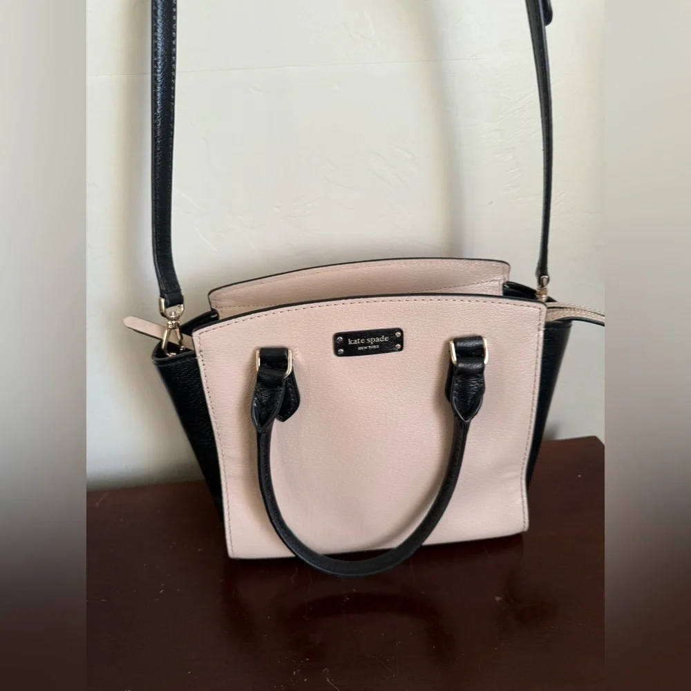 Kate Spade Jeanne Satchel Crossbody Handbag‎ Cream/Black Purse